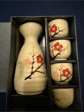 KOTO Japanese Style Cherry Blossom Sake Set – 5 Piece – New in Box